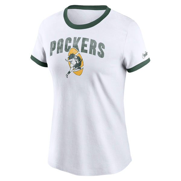 NFL Green Bay Packers Women's Nike Rewind Ringer Tee - Just Sports
