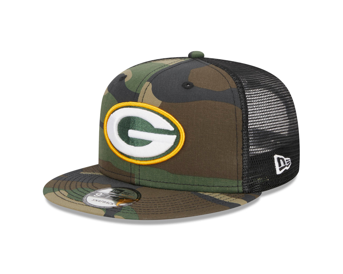 NFL Green Bay Packers New Era Mesh Trucker 9FIFTY Snapback Hat- Camo