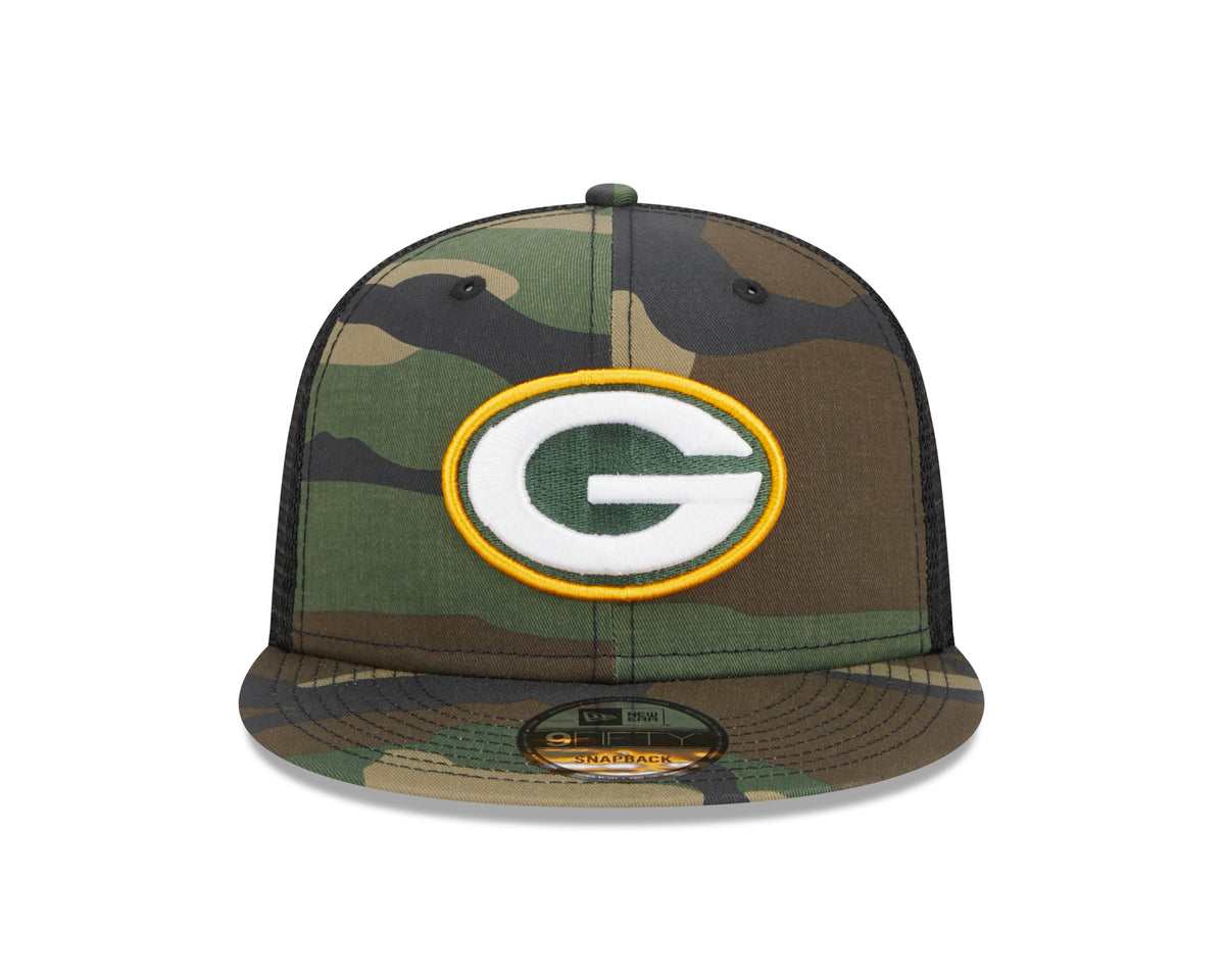 NFL Green Bay Packers New Era Mesh Trucker 9FIFTY Snapback Hat- Camo