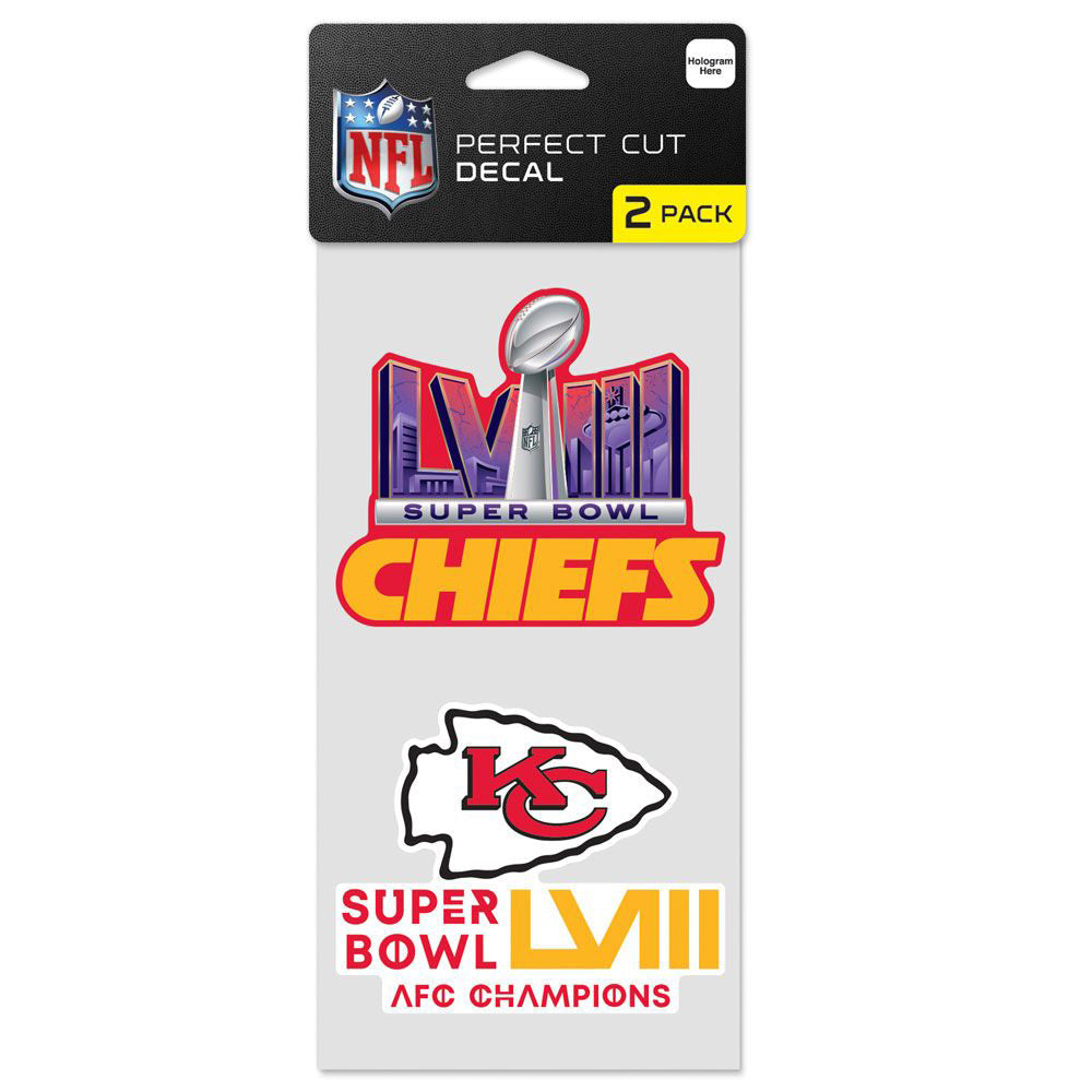 NFL Kansas City Chiefs WinCraft Super Bowl LVIII 2-Pack Decal Set