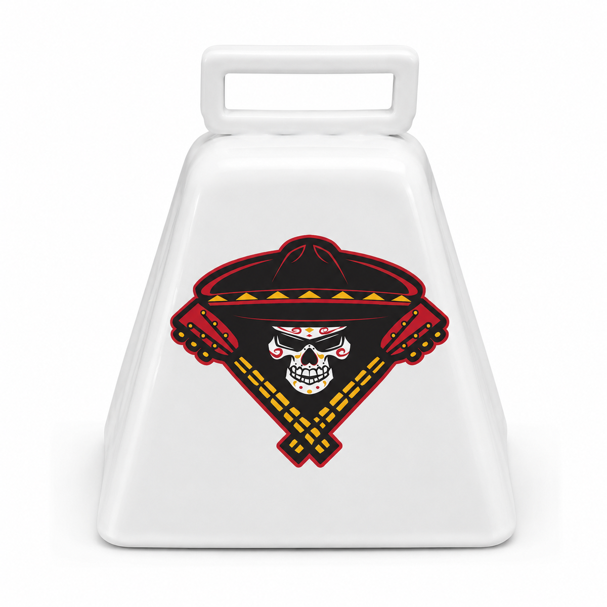 Tucson Sugar Skulls Bevin Bros Logo Mark Cowbell - White