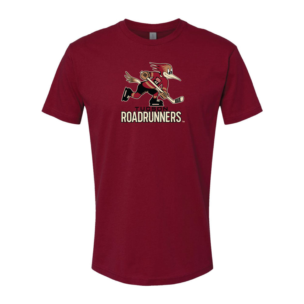 Tucson Roadrunners Primary Logo Stack T-Shirt - Red