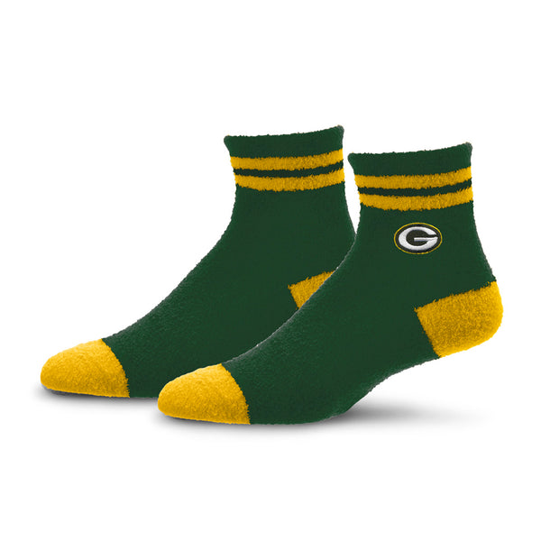 NFL Green Bay Packers For Bare Feet Stripe Cozy Socks - Green