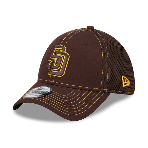 San Diego Padres SPLATTER White-Brown Fitted Hat by New Era