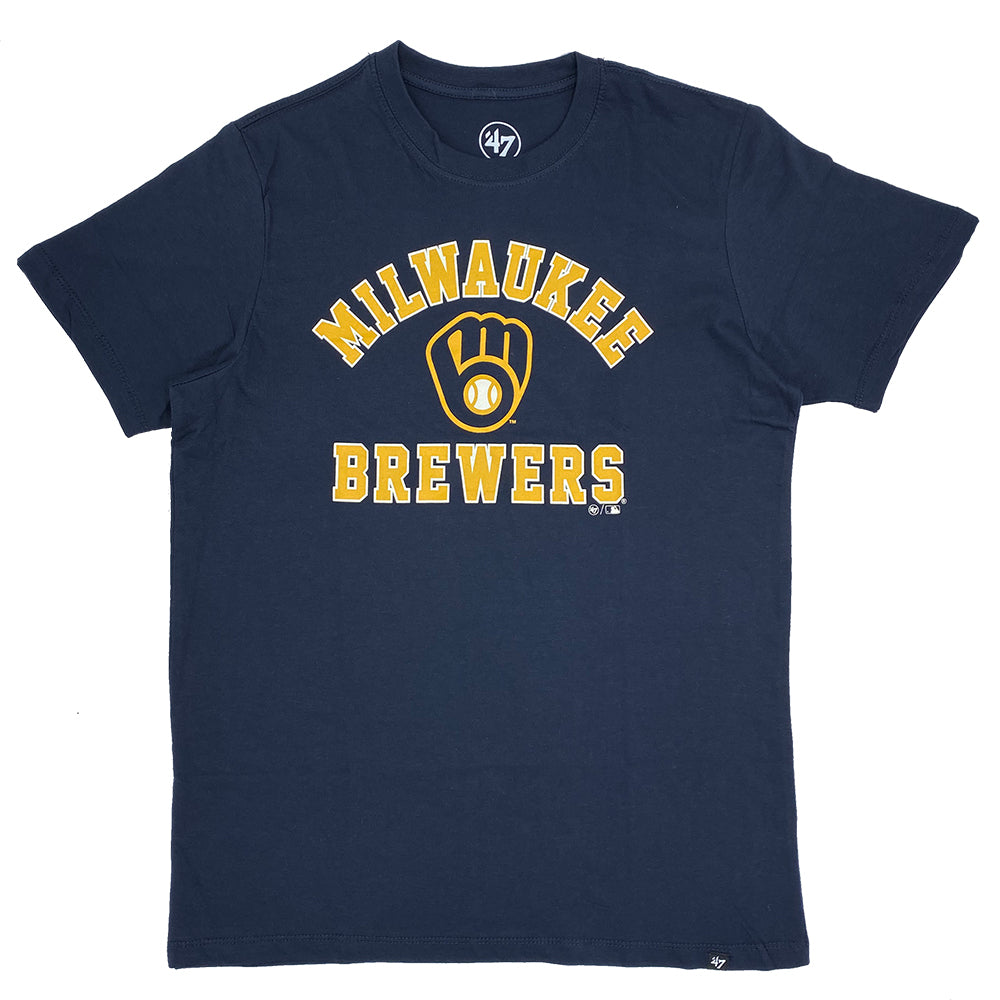 MLB Milwaukee Brewers &#39;47 Varsity Arch Tee - Navy