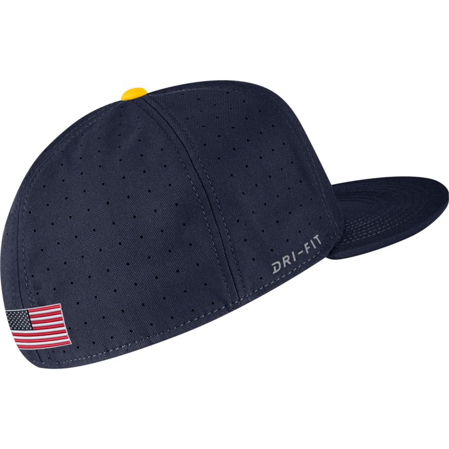 NCAA Michigan Wolverines Nike Aero True Baseball Fitted Hat