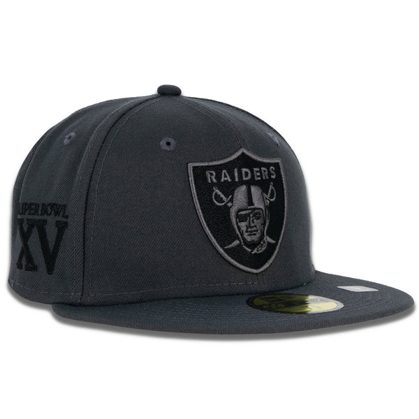 New Era 59FIFTY Las Vegas Raiders Dark Graphite Black Fitted Hat