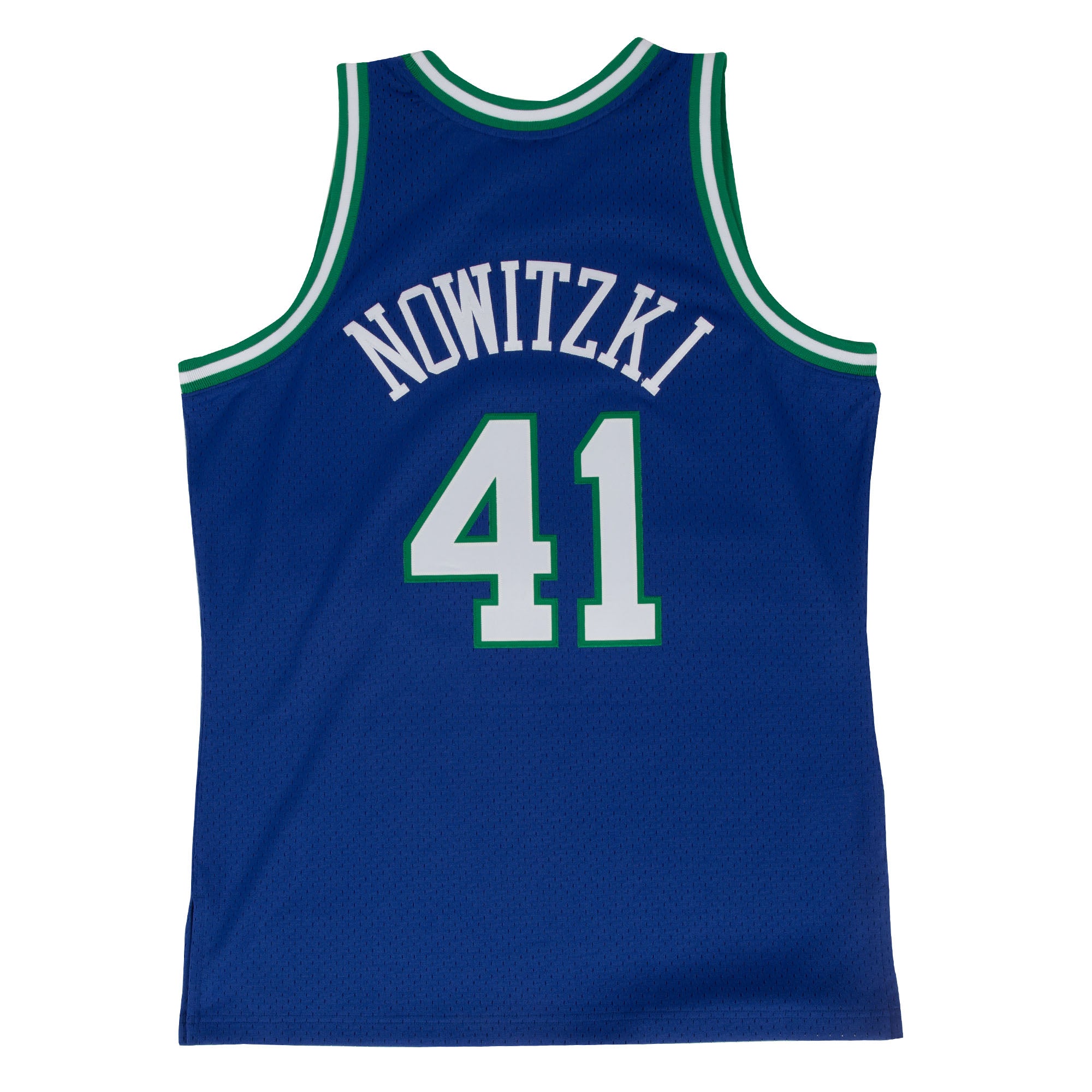 NBA Dallas Mavericks Dirk Nowitzki Mitchell & Ness Retro Swingman Jersey - Blue - Just Sports