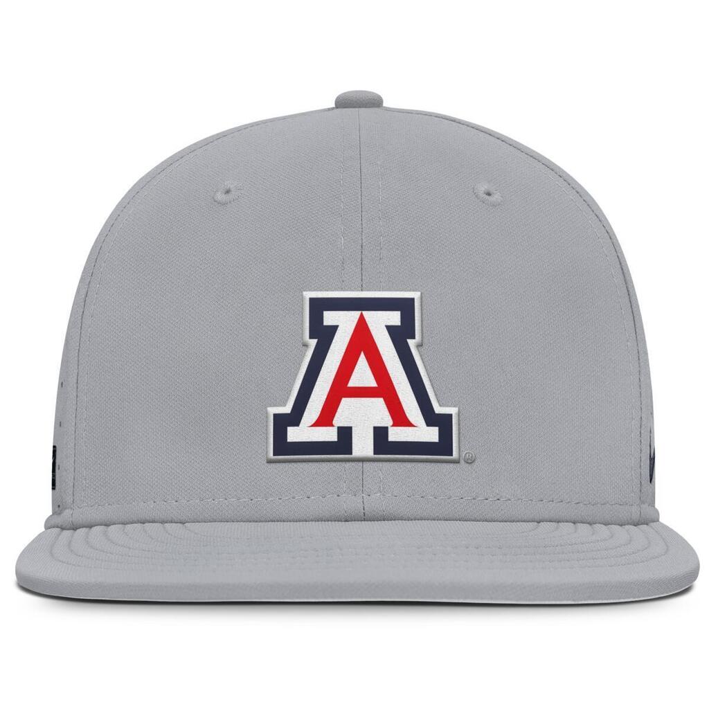 NCAA Arizona Wildcats Nike Primary Logo Aerobill Fitted Hat - Gray