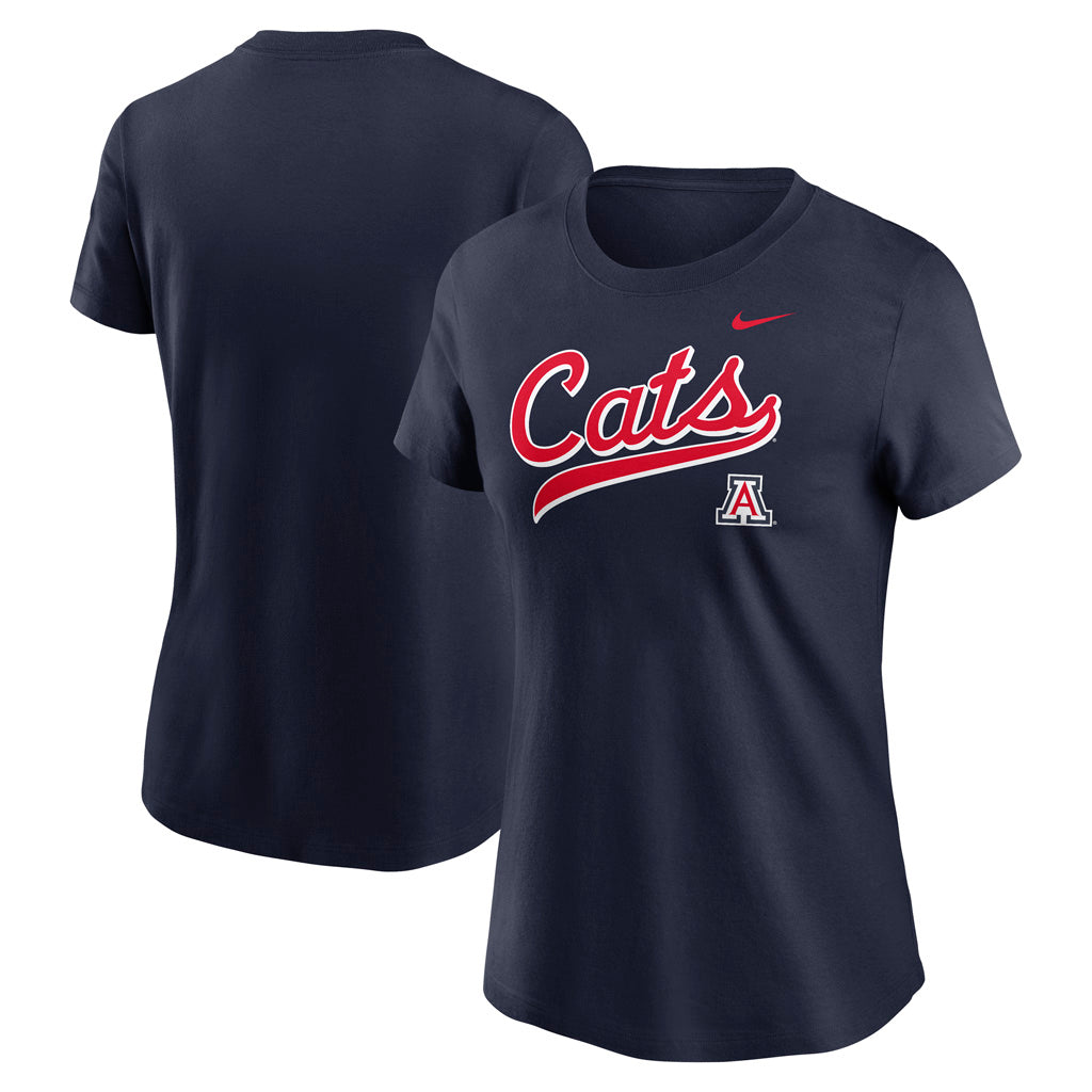 NCAA Arizona Wildcats Women's Nike Local Script T-Shirt - Navy