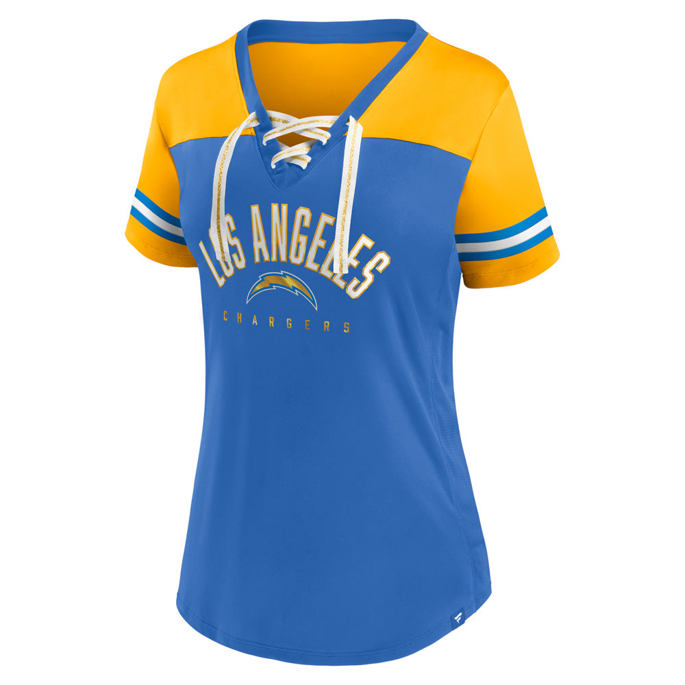 NFL Los Angeles Chargers Women&#39;s Fanatics Blitz &amp; Glam Fashion Top