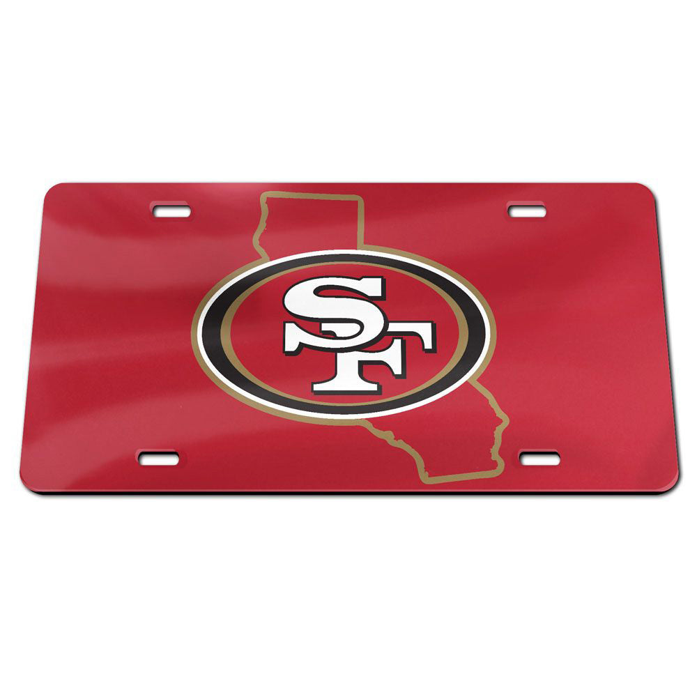 NFL San Francisco 49ers WinCraft State Acrylic License Plate