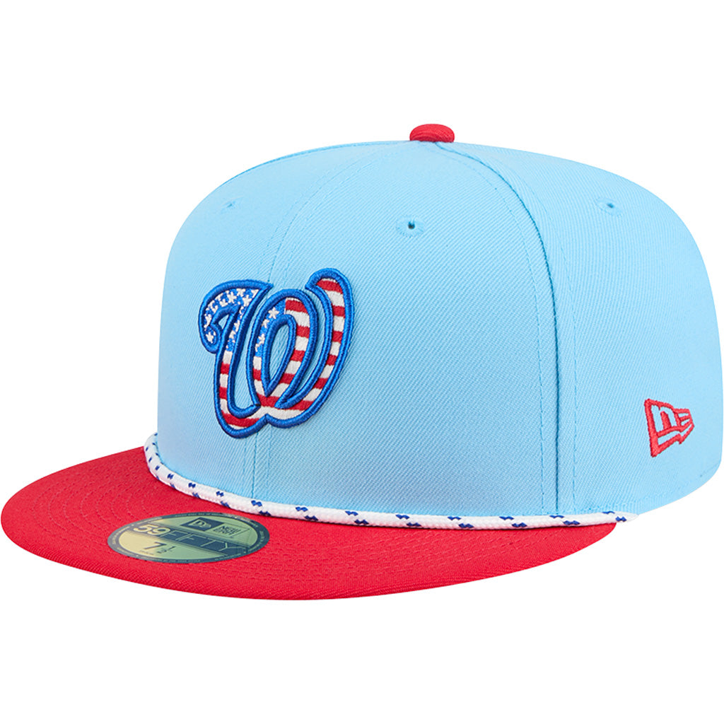 MLB Washington Nationals New Era 2025 4th of July 59FIFTY Fitted Hat - Blue
