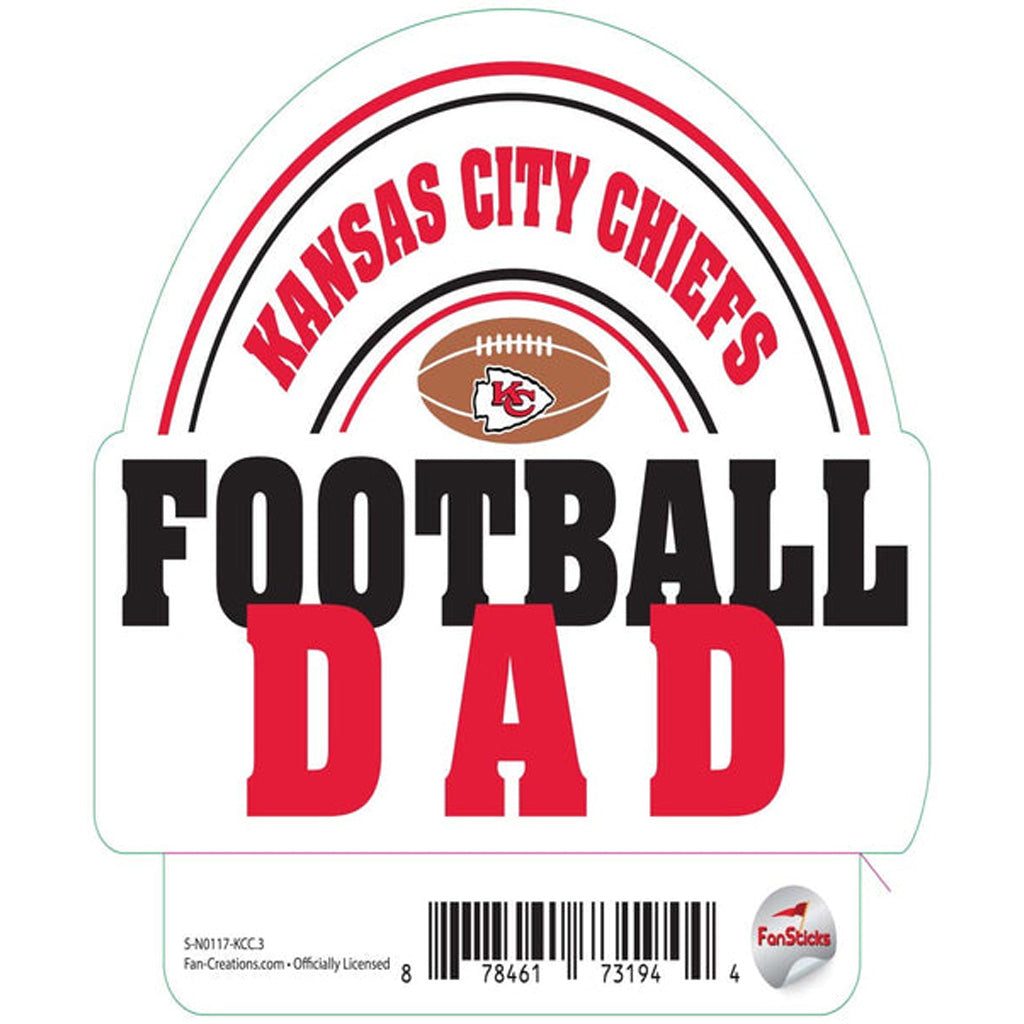 NFL Kansas City Chiefs Fan Creations Dad Sticker