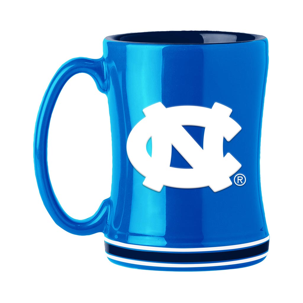 NCAA North Carolina Tar Heels Logo Brands Relief Mug - Light blue