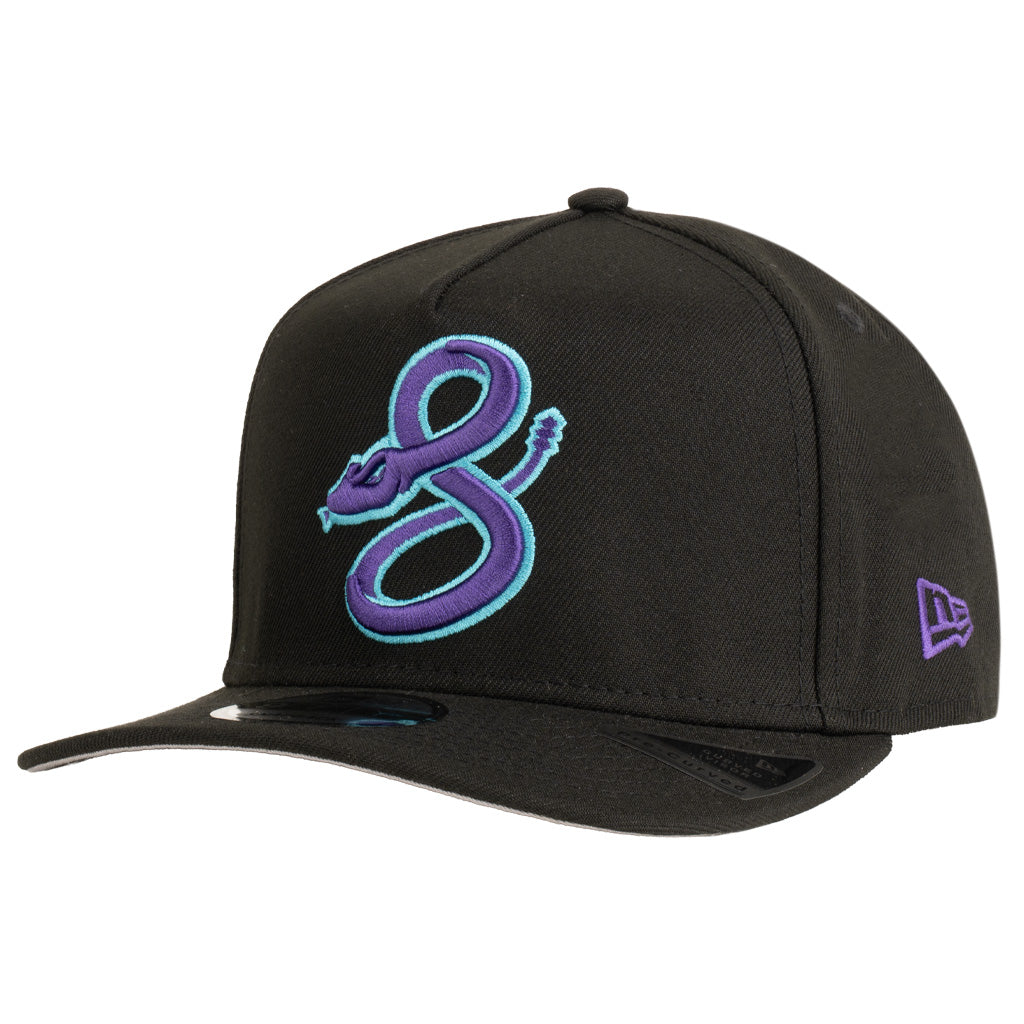 MLB Arizona Diamondbacks New Era Purple City Connect Snake 9FIFTY A-Frame Snapback Hat - Black