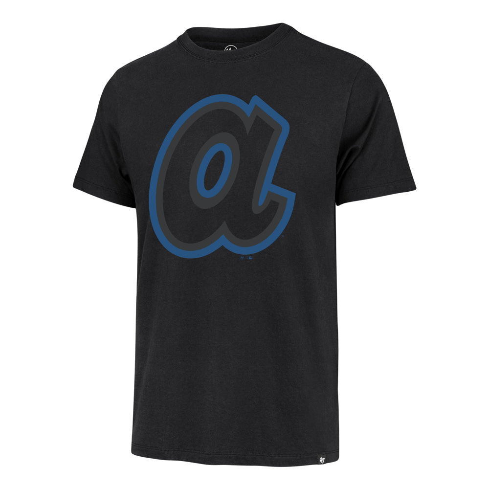 MLB Atlanta Braves &#39;47 Throwback Pop Imprint Franklin T-Shirt - Black