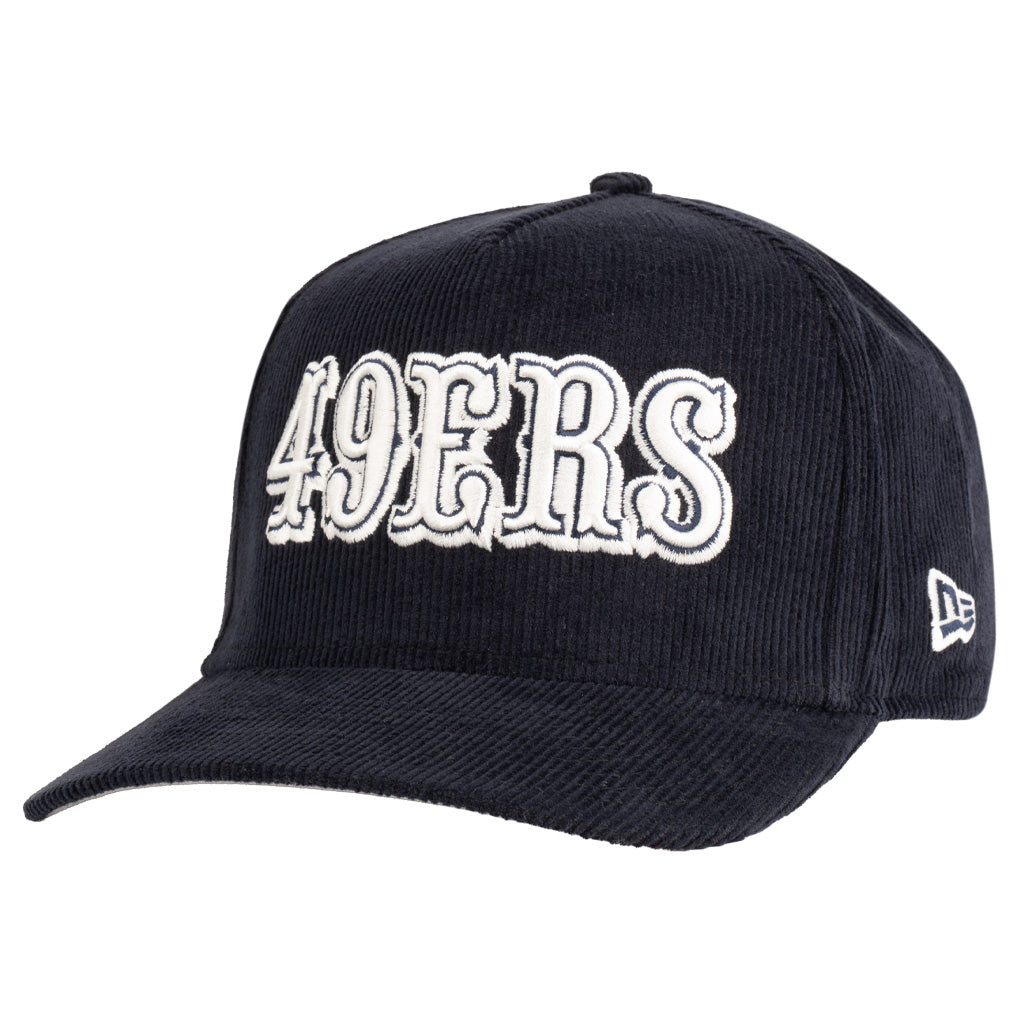 NFL San Francisco 49ers New Era Corduroy 9FIFTY A-Frame Snapback Hat - Navy