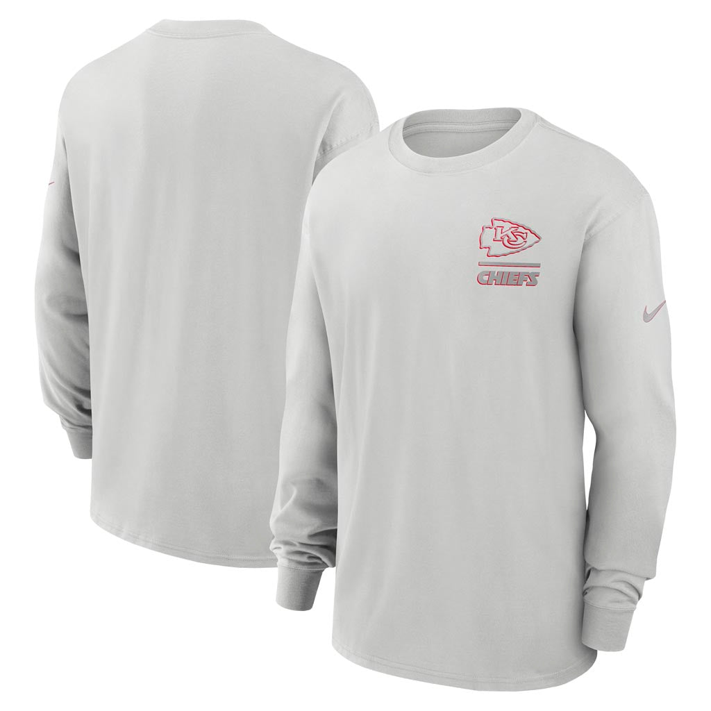 NFL Kansas City Chiefs Nike Heavy Max90 Long Sleeve T-Shirt - Gray