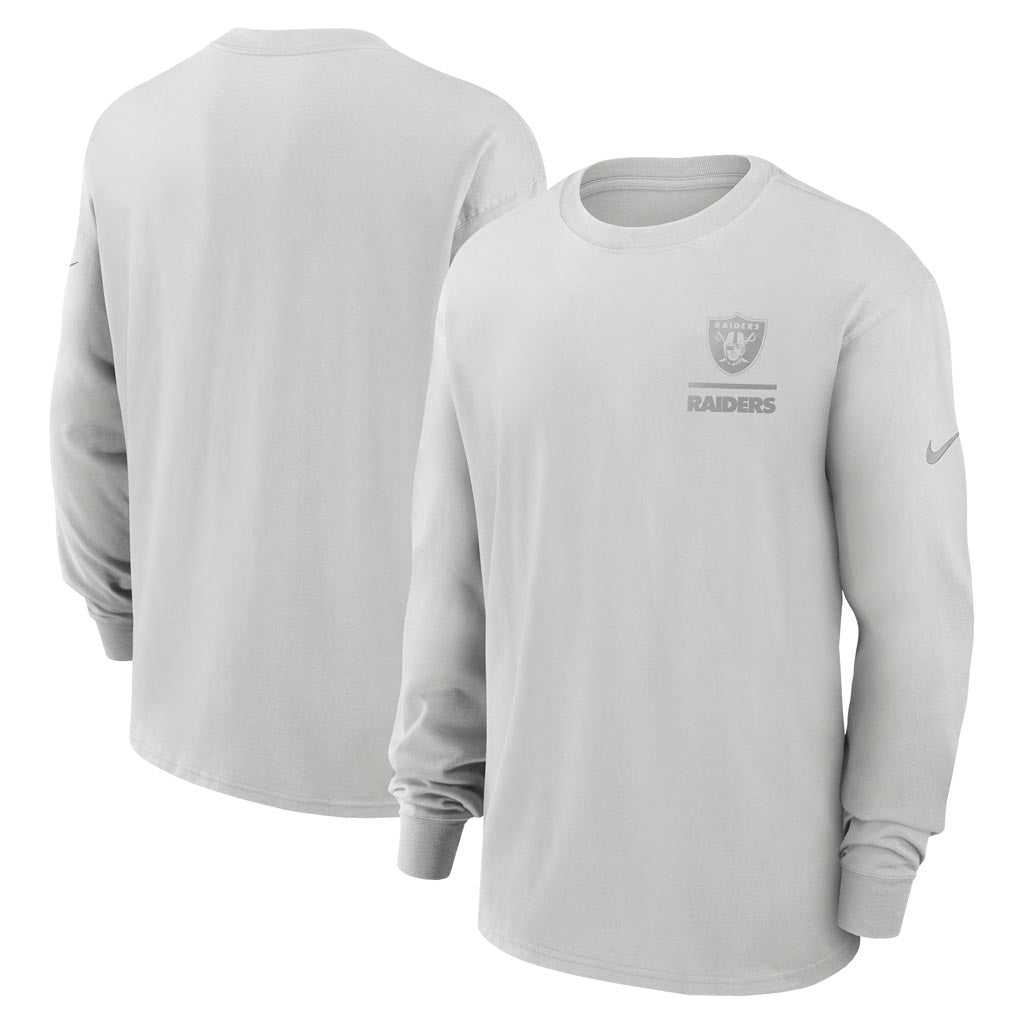 NFL Las Vegas Raiders Nike Heavy Max90 Long Sleeve T-Shirt - Gray
