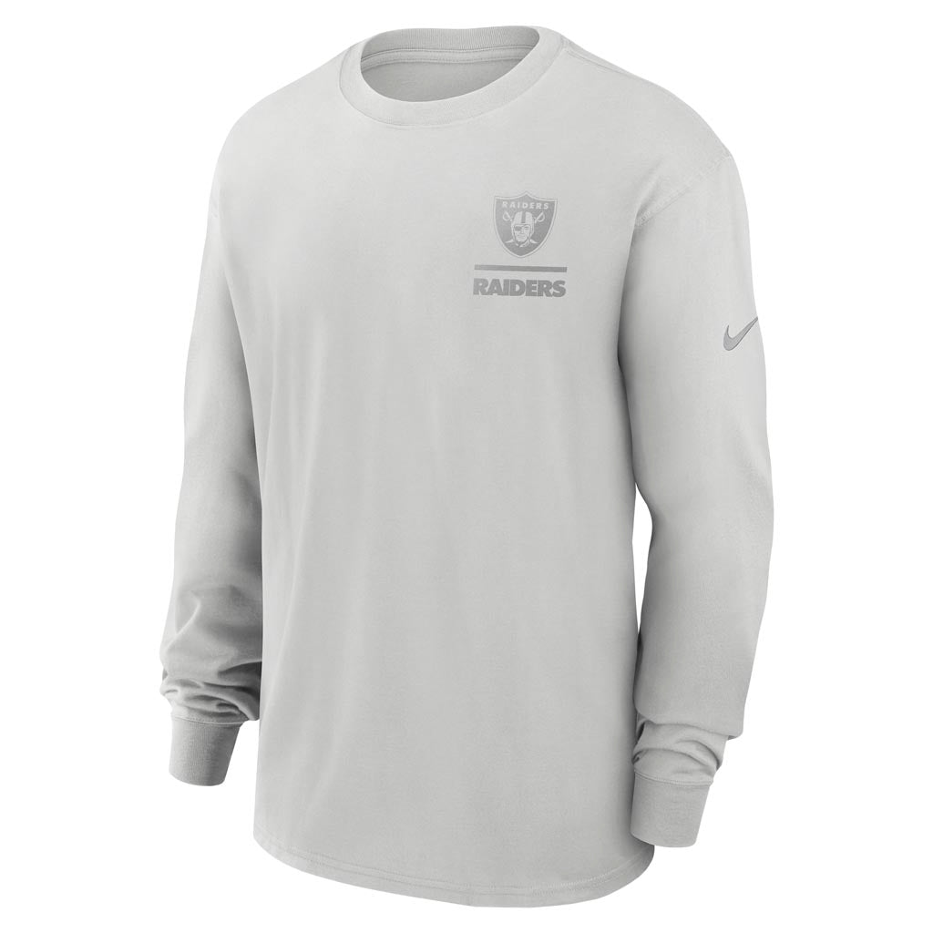 NFL Las Vegas Raiders Nike Heavy Max90 Long Sleeve T-Shirt - Gray