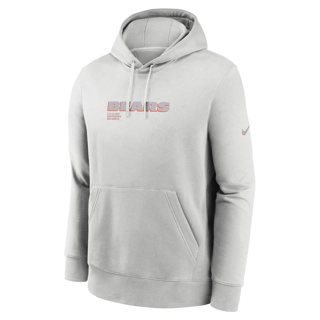 NFL Chicago Bears Nike HD Stack Club Pullover Hoodie - Gray
