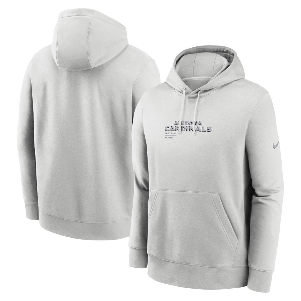 NFL Arizona Cardinals Nike HD Stack Club Pullover Hoodie - Gray