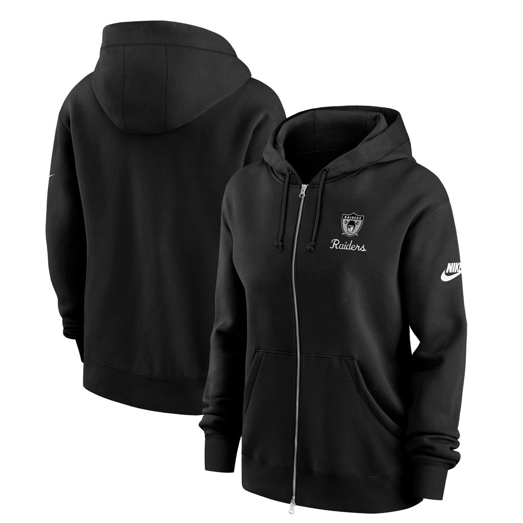 NFL Las Vegas Raiders Women's Nike Rewind Phoenix Full-Zip Hoodie - Black