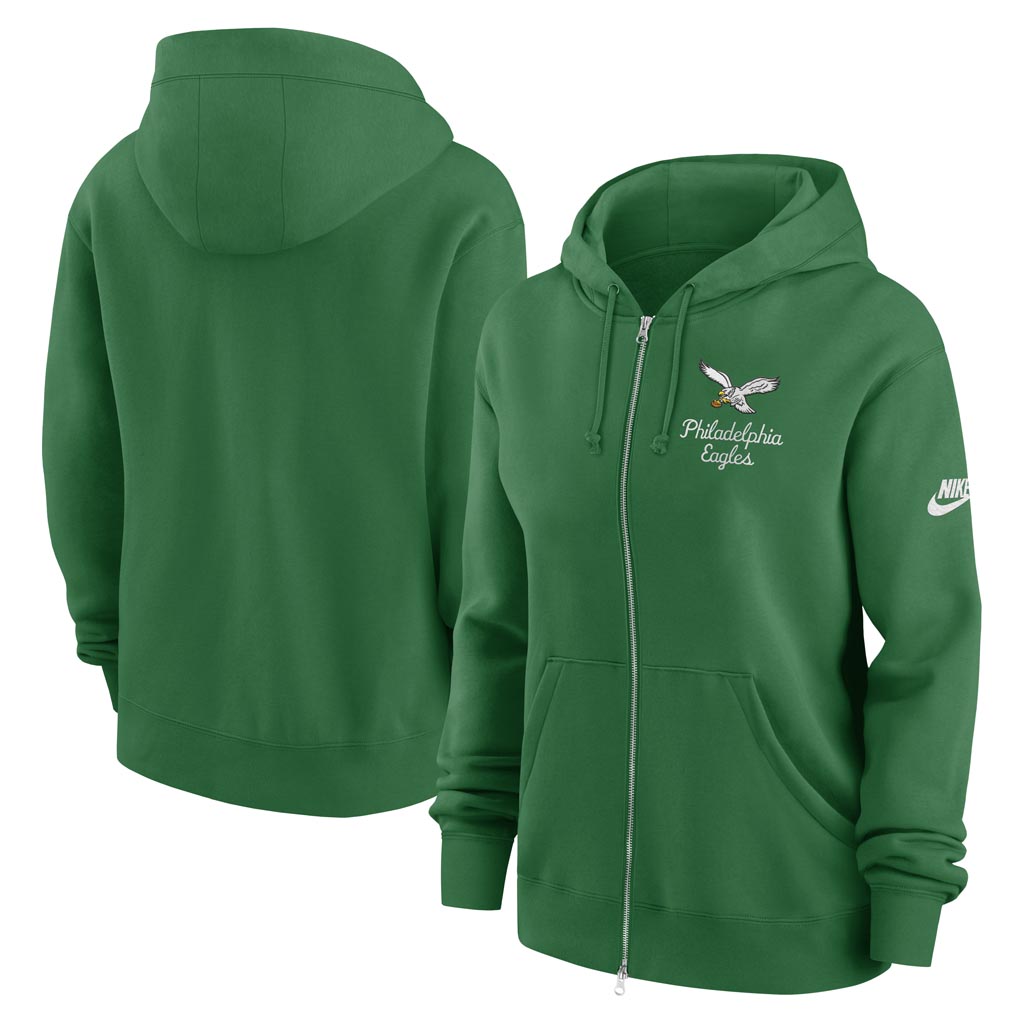 NFL Philadelphia Eagles Women's Nike Rewind Phoenix Full-Zip Hoodie - Green