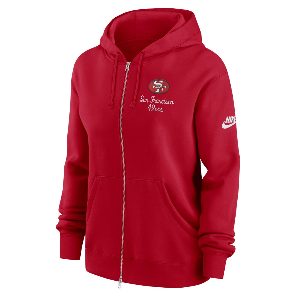 NFL San Francisco 49ers Women's Nike Rewind Phoenix Full-Zip Hoodie - Red