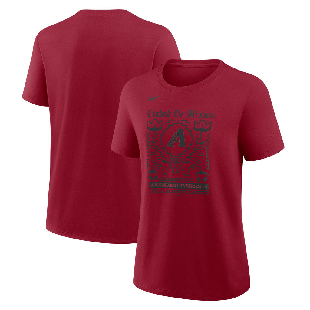 MLB Arizona Diamondbacks Women's Nike Mexico Series Big Lead T-Shirt - Red