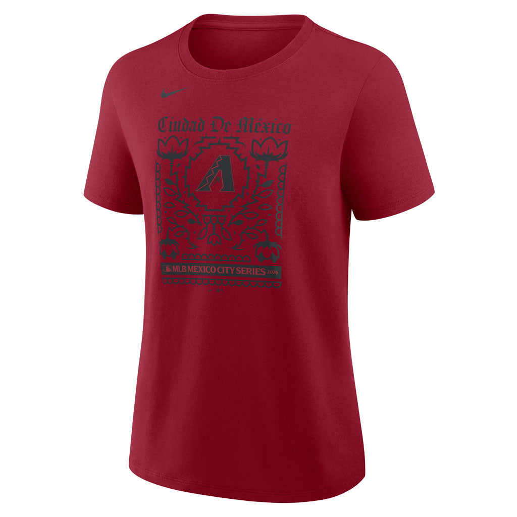 MLB Arizona Diamondbacks Women's Nike Mexico Series Big Lead T-Shirt - Red
