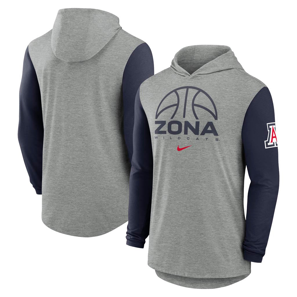 NCAA Arizona Wildcats Nike Basketball Pullover Hoodie - Gray