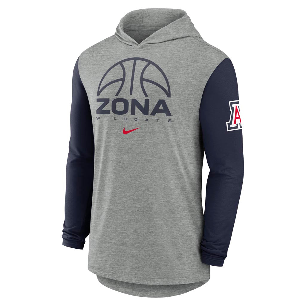 NCAA Arizona Wildcats Nike Basketball Pullover Hoodie - Gray