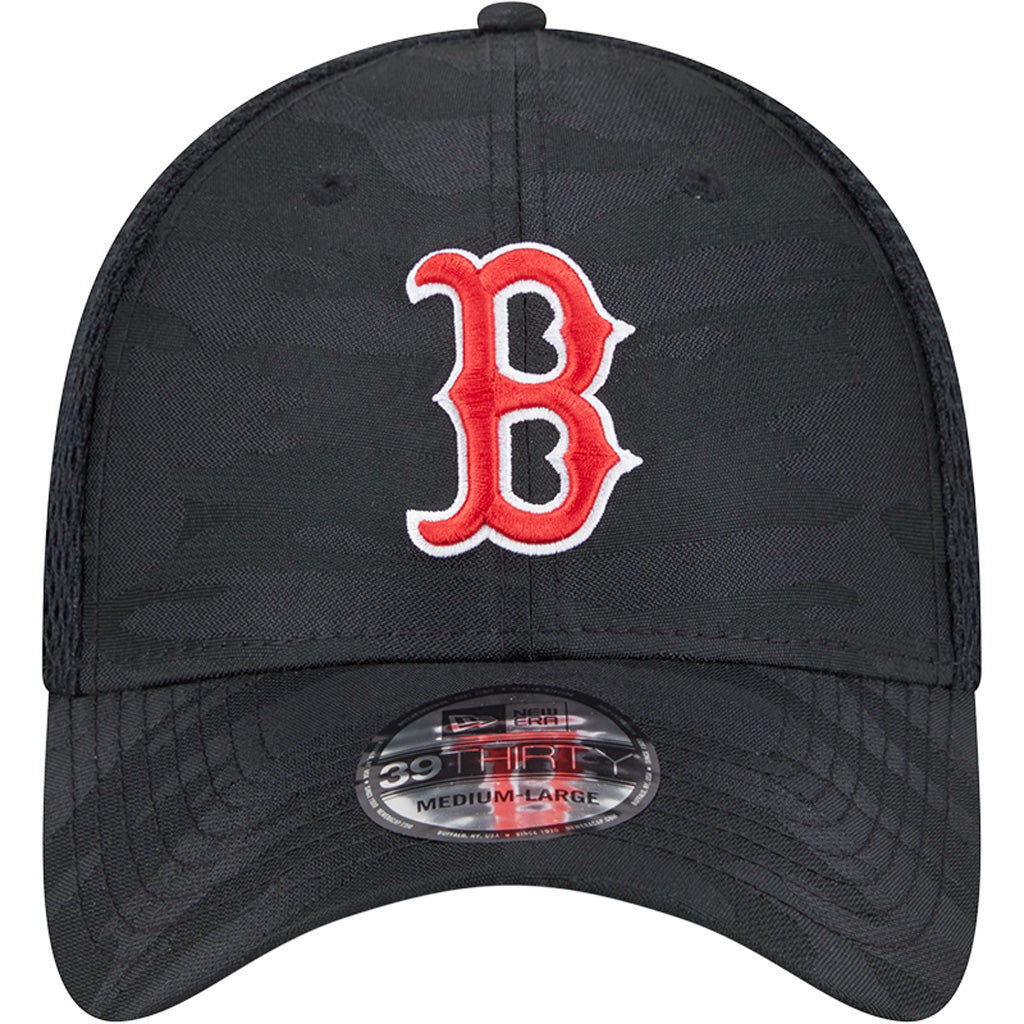 MLB Boston Red Sox New Era Black Camo 39THIRTY Flex Fit Hat - Black