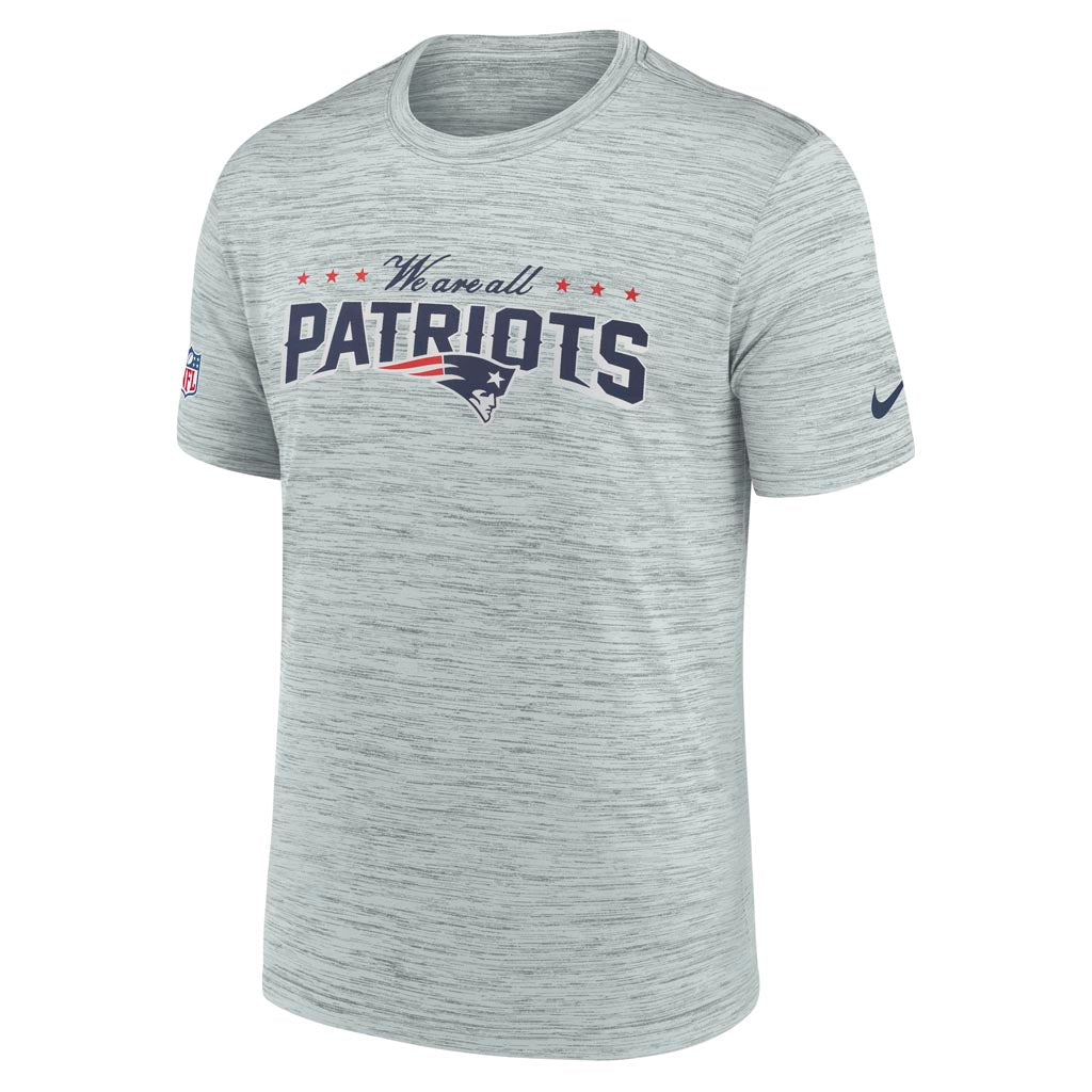 NFL New England Patriots Nike Rivalries Velocity T-Shirt - Gray