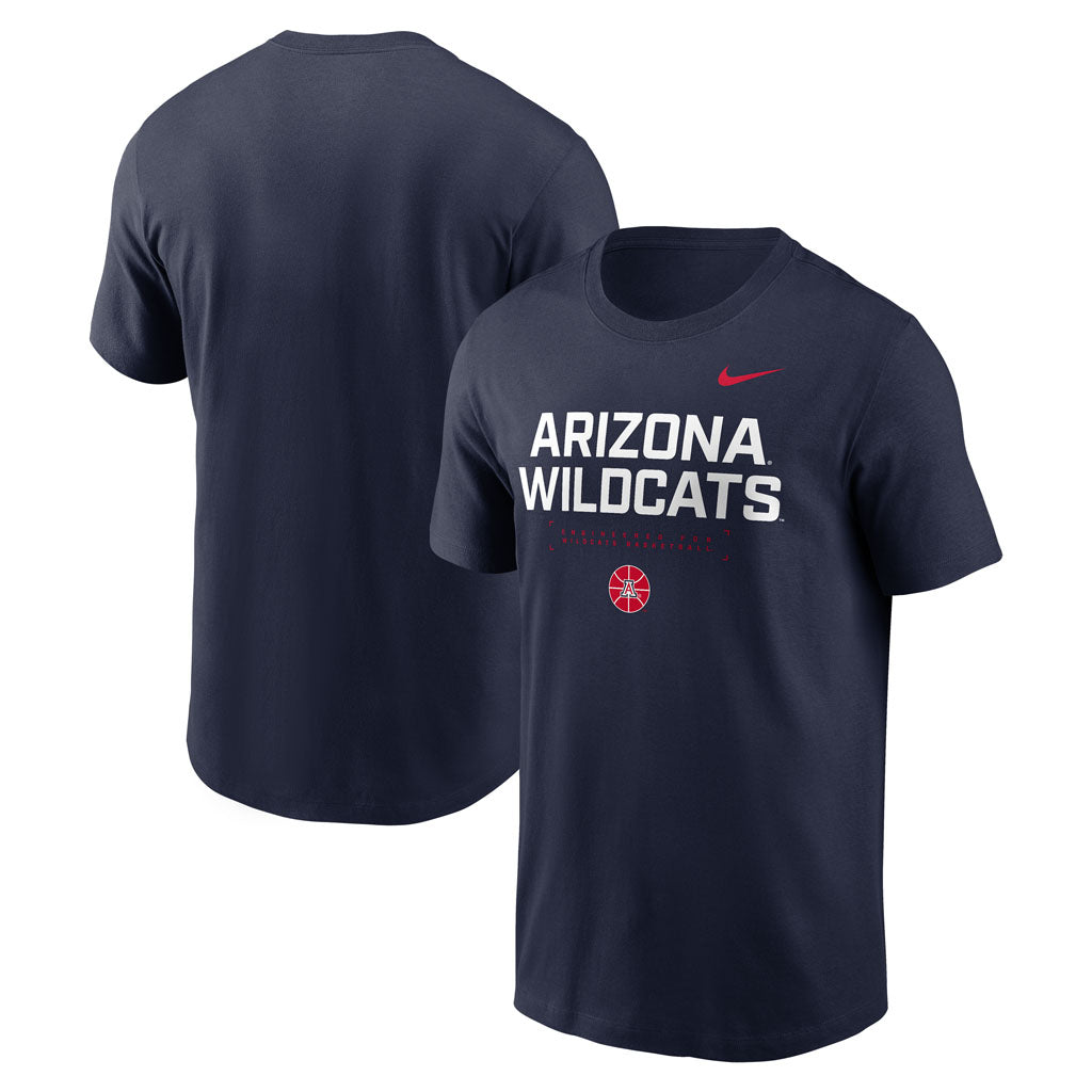 NCAA Arizona Wildcats Nike Stack Script Cotton T-Shirt - Navy