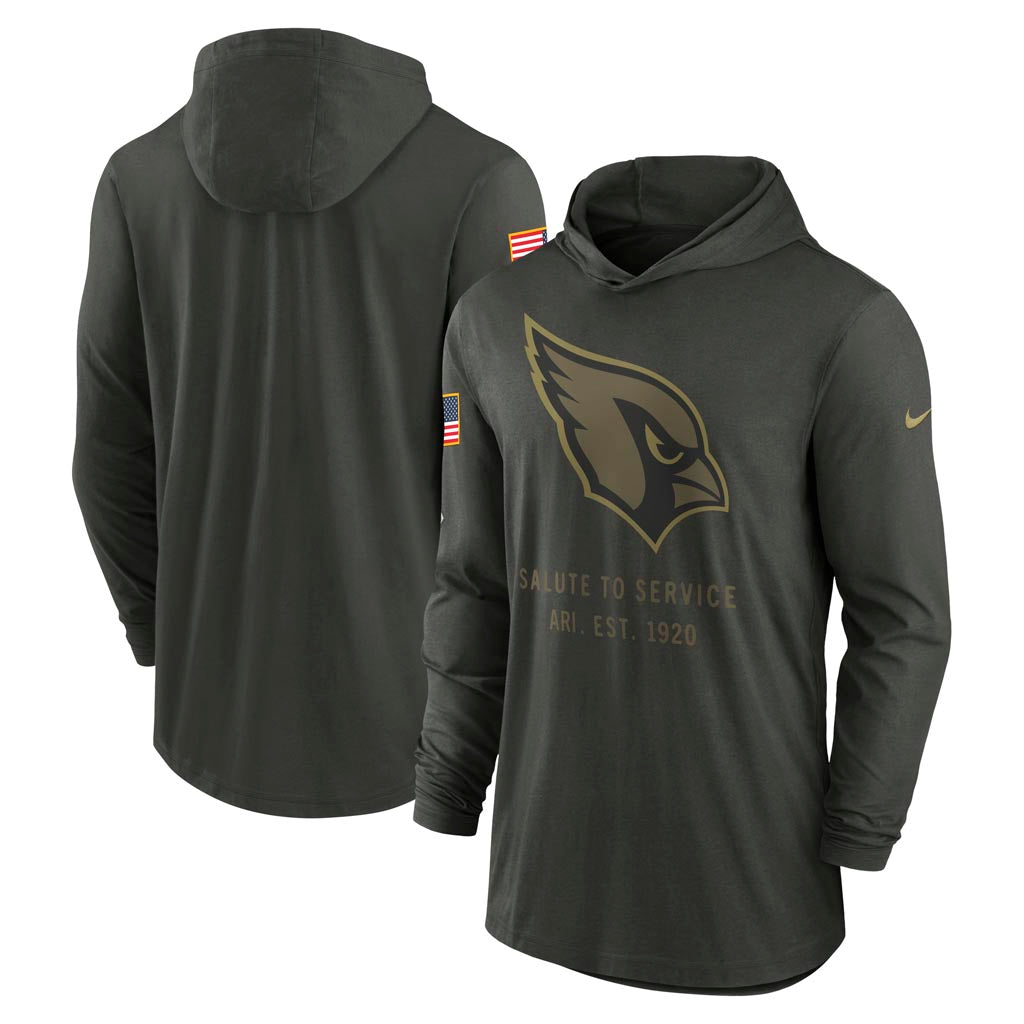 NFL Arizona Cardinals Nike 2025 Salute to Service Lightweight Hoodie - Green