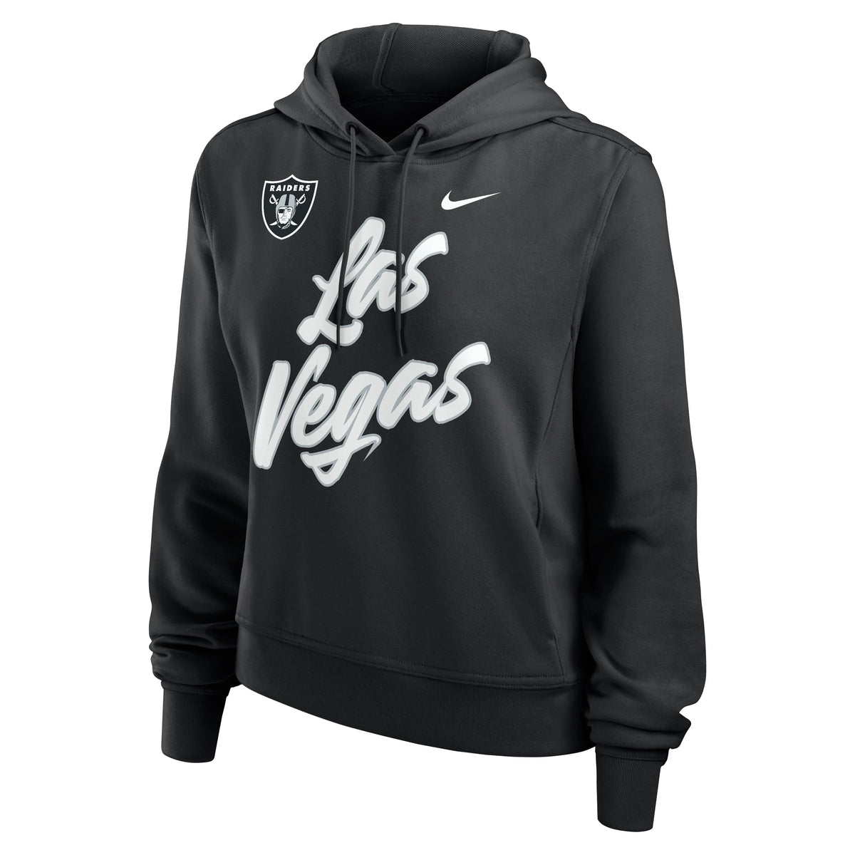 NFL Las Vegas Raiders Women's Nike Script Dri-Fit Perf One Hoodie- Black