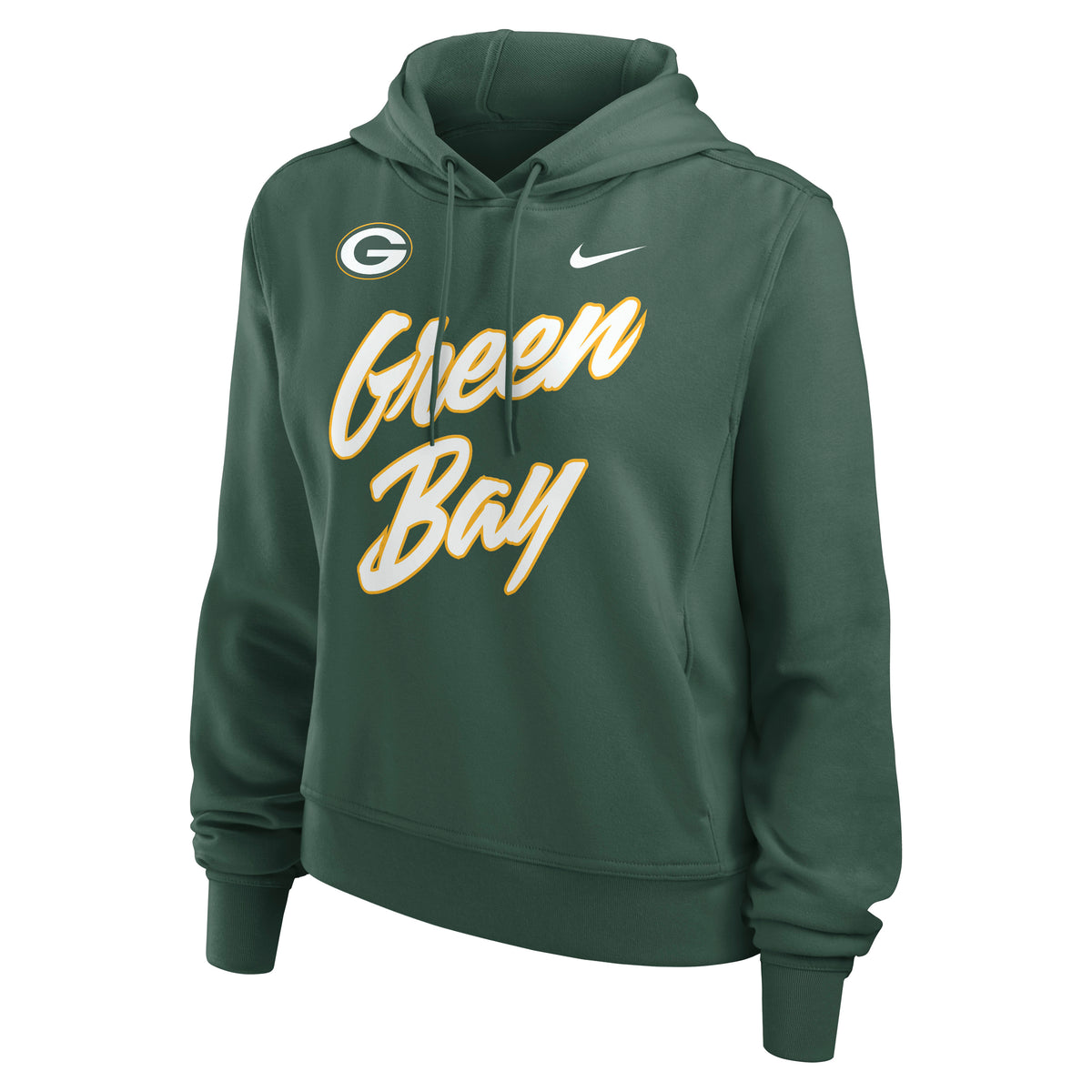 NFL Green Bay Packers Women's Nike Script Dri-Fit Perf Hoodie- Green