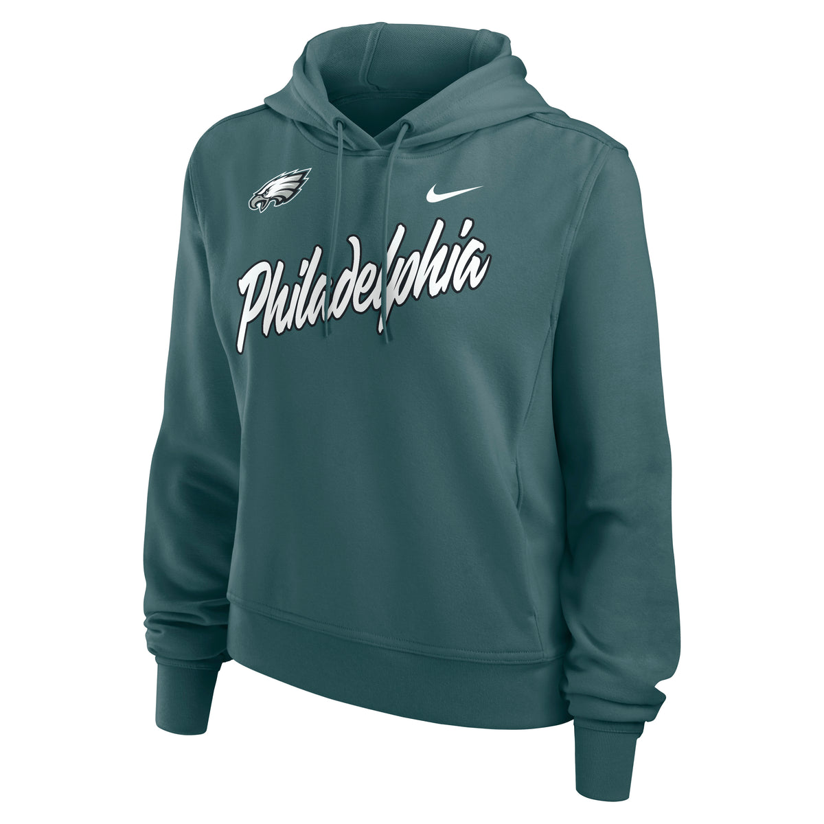 NFL Philadelphia Eagles Women's Nike Script Dri-Fit Perf Hoodie- Green