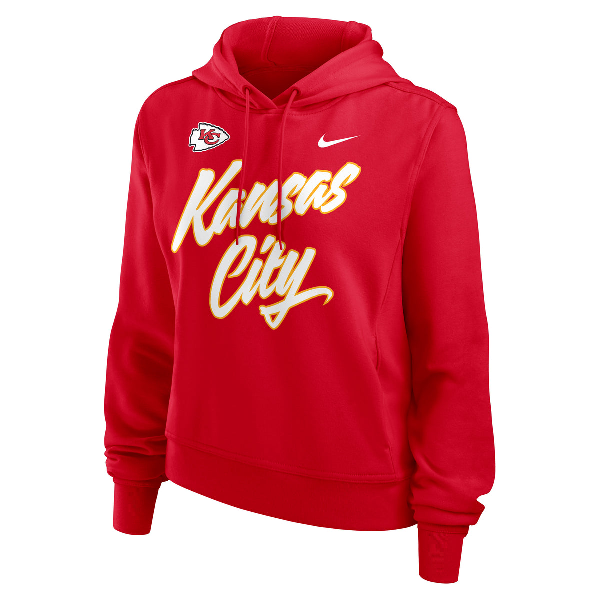 NFL Kansas City Chiefs Women's Nike Script Dri-Fit Perf One Hoodie- Red