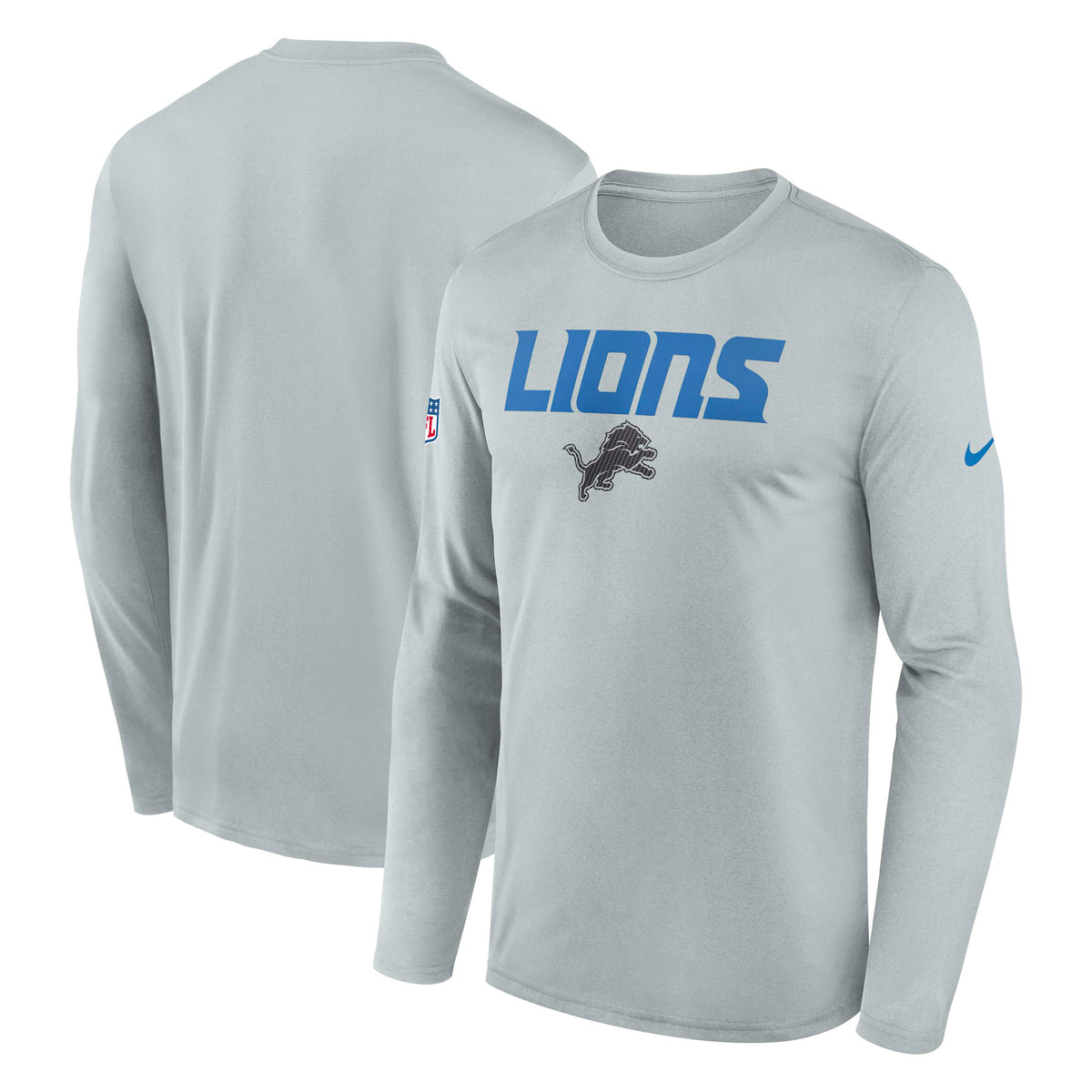 NFL Detroit Lions Nike Rivalry Legend Long Sleeve T-Shirt- Gray