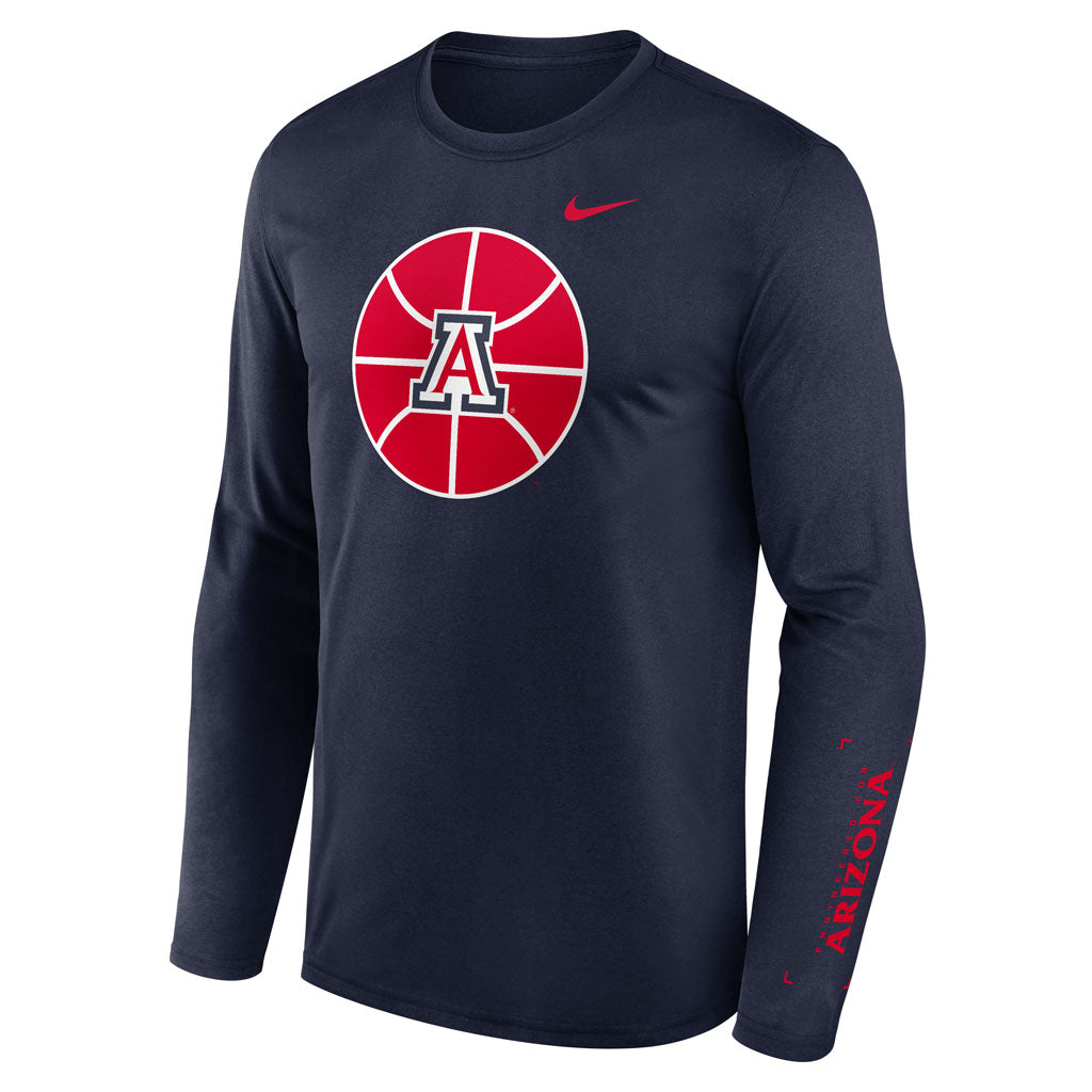 NCAA Arizona Wildcats Nike Basketball Legend Long Sleeve T-Shirt - Navy