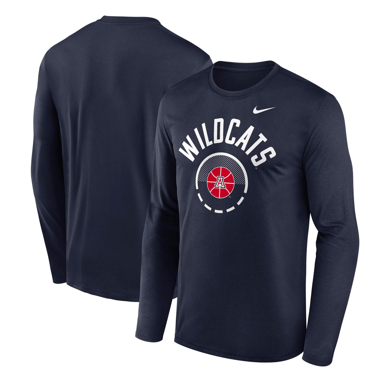 NCAA Arizona Wildcats Nike Basketball Legend Long Sleeve T-Shirt- Navy