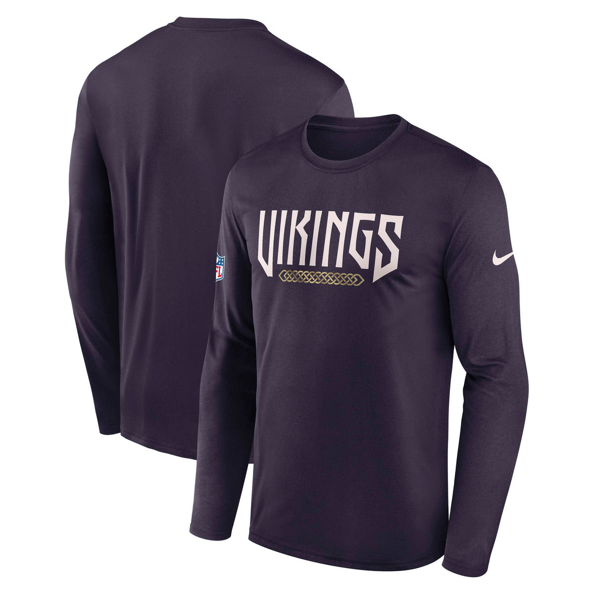 NFL Minnesota Vikings Nike Rivalry Legend Long Sleeve T-Shirt- Purple