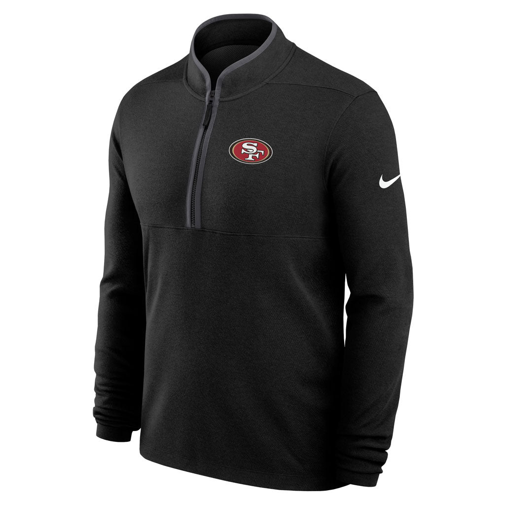NFL San Francisco 49ers Nike Victory Half-Zip Pullover Top - Black