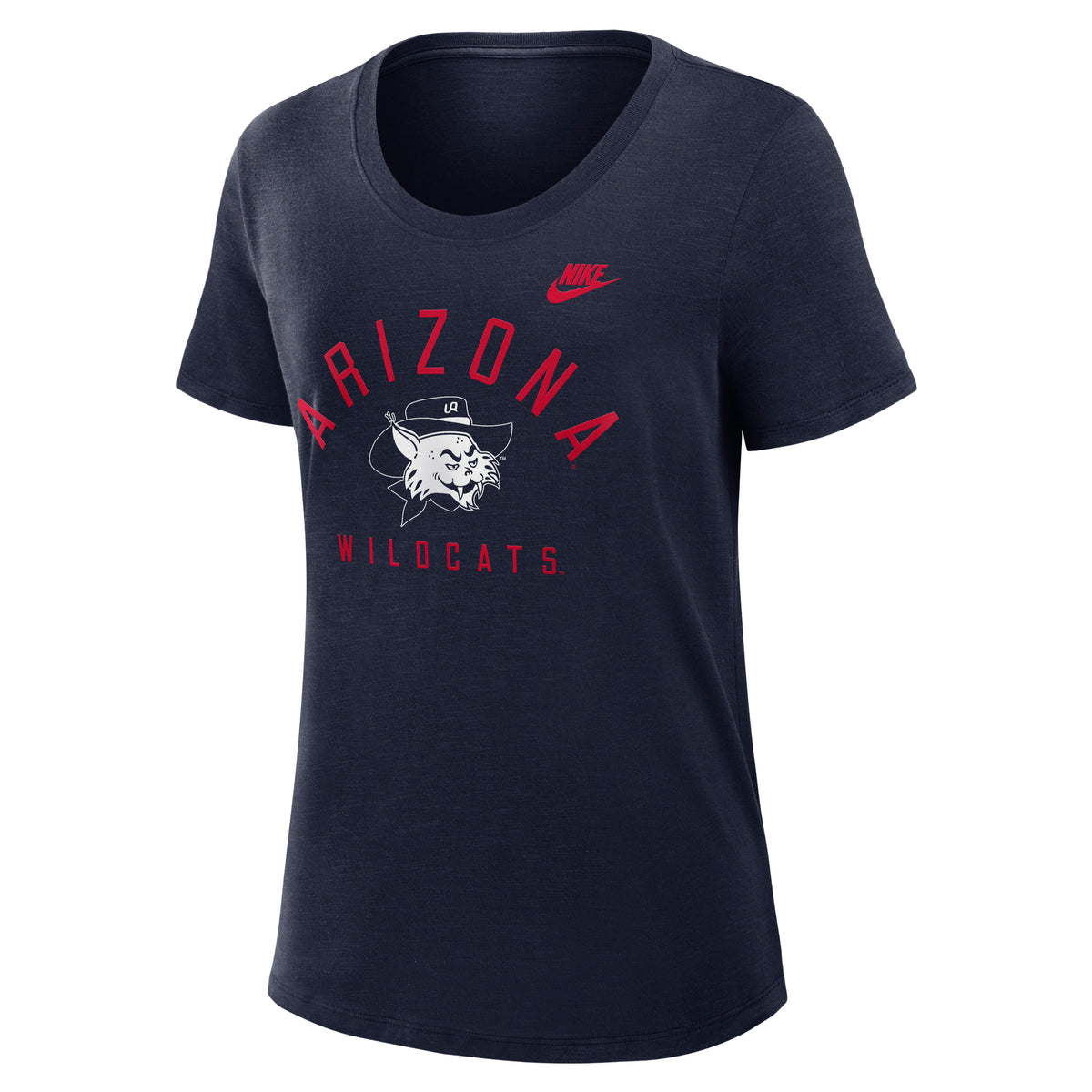 NCAA Arizona Wildcats Women's Nike Arch Legacy Cathead T-Shirt- Navy