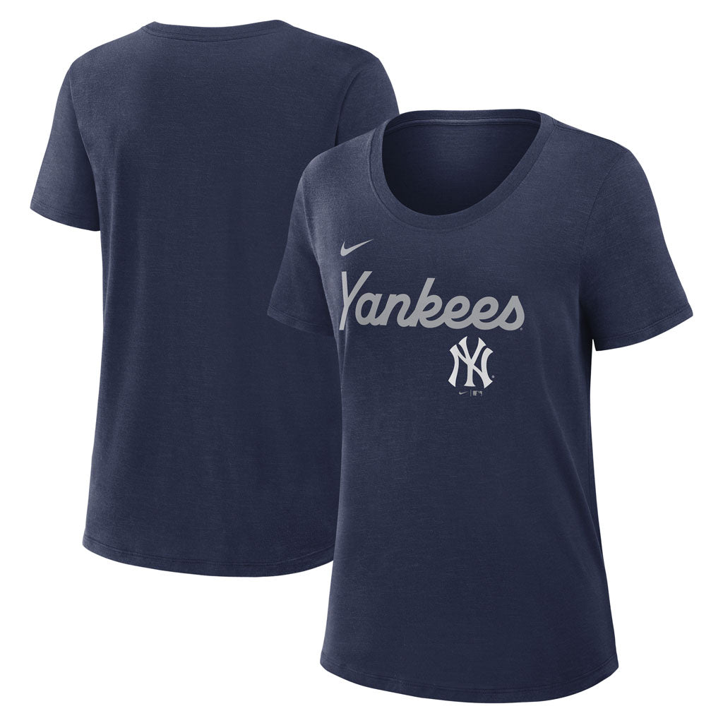 MLB New York Yankees Women's Nike Knockout Fashion T-Shirt - Navy