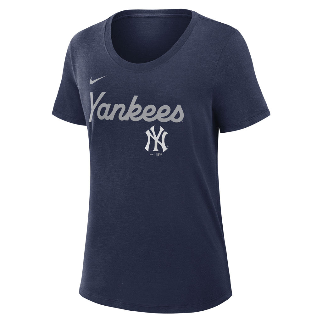 MLB New York Yankees Women's Nike Knockout Fashion T-Shirt - Navy